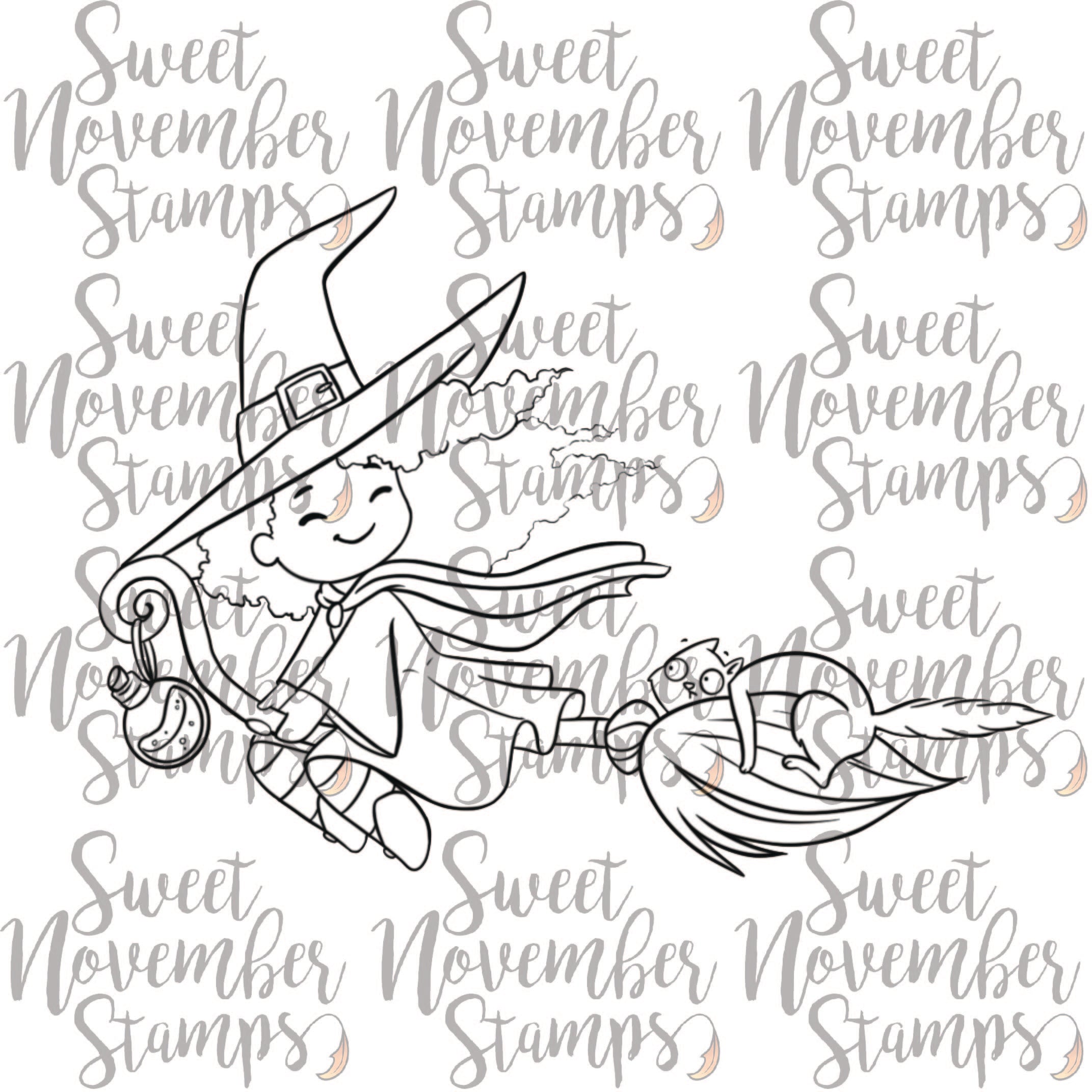 Digital Stamp - Witchee: Night Rider Eunice and Skid