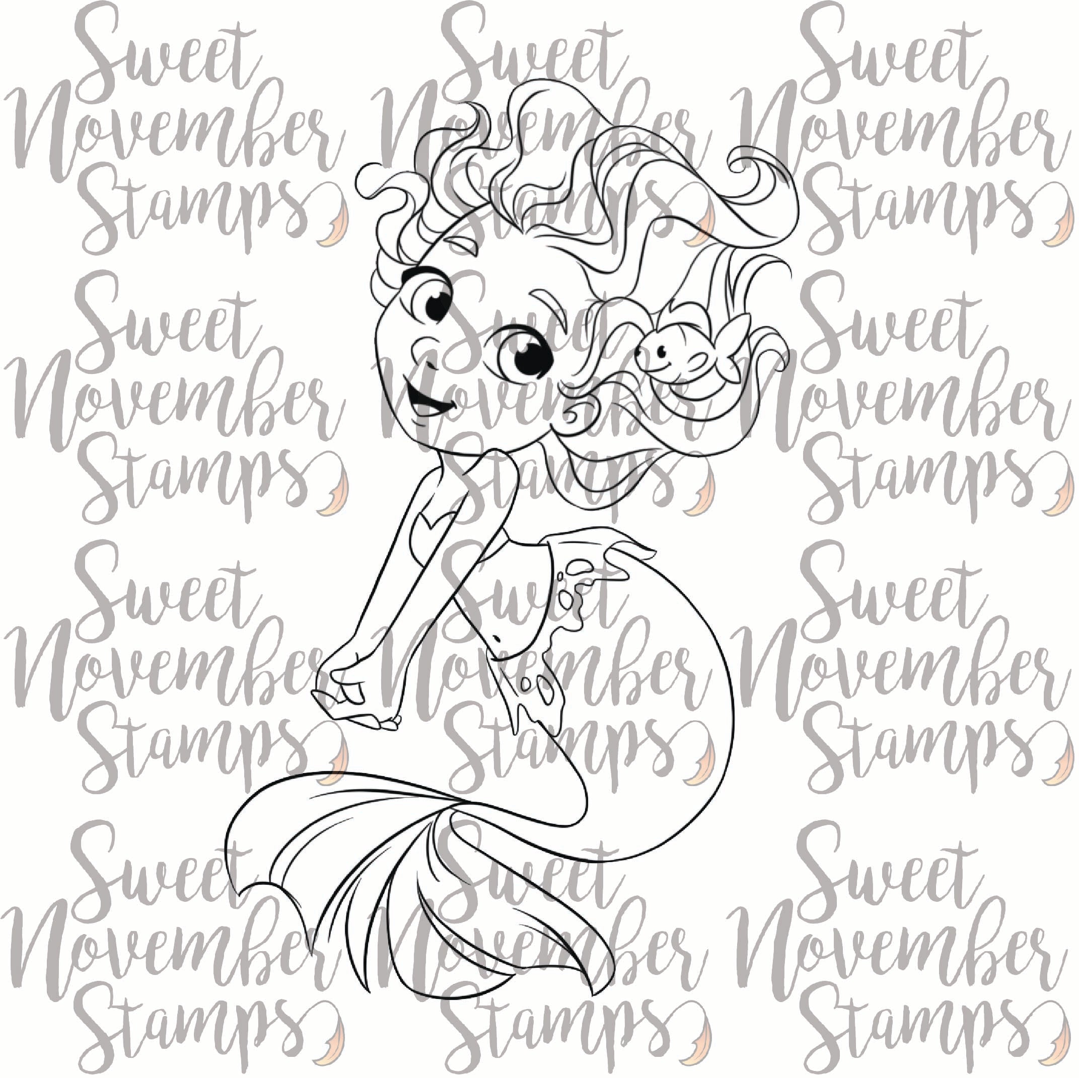 Digital Stamp - A Sea Full of Friends: Eviana