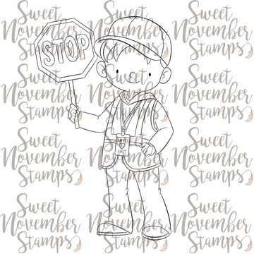 Digital Stamp - First Day: Crossing Guard Tony