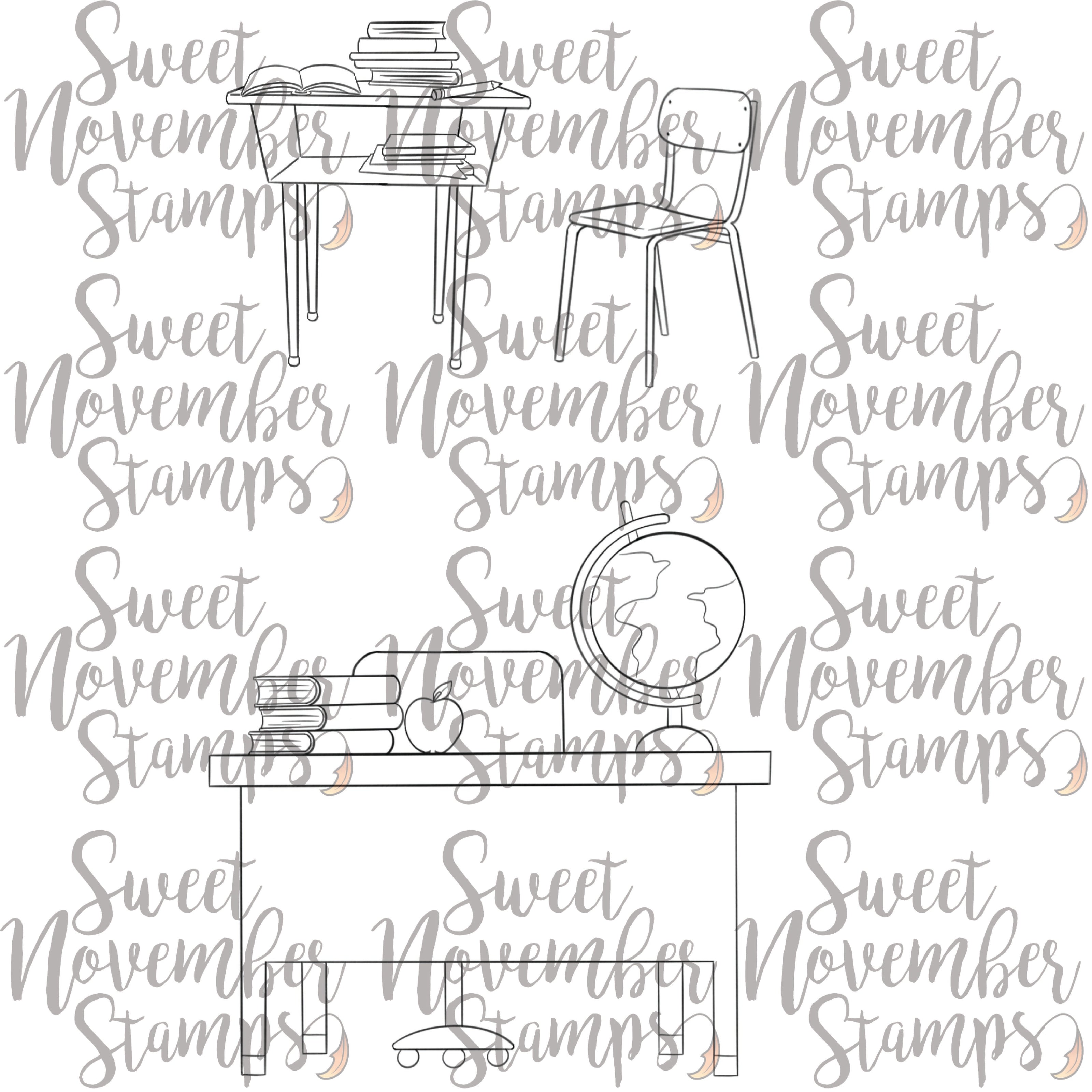 Digital Stamp - First Day: Desk Bundle