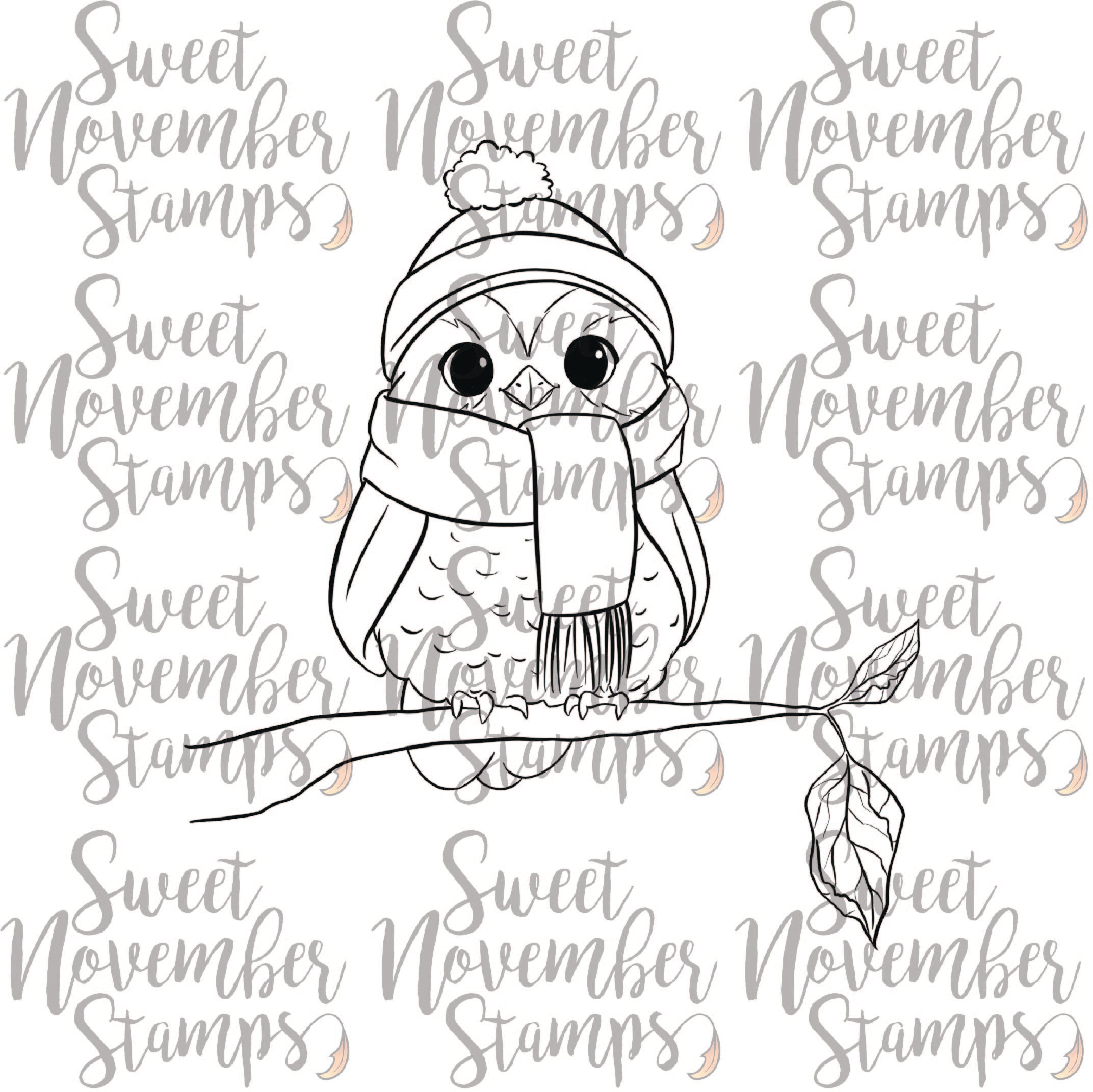 Digital Stamp - Cozy Fall Birds: Franny Finch