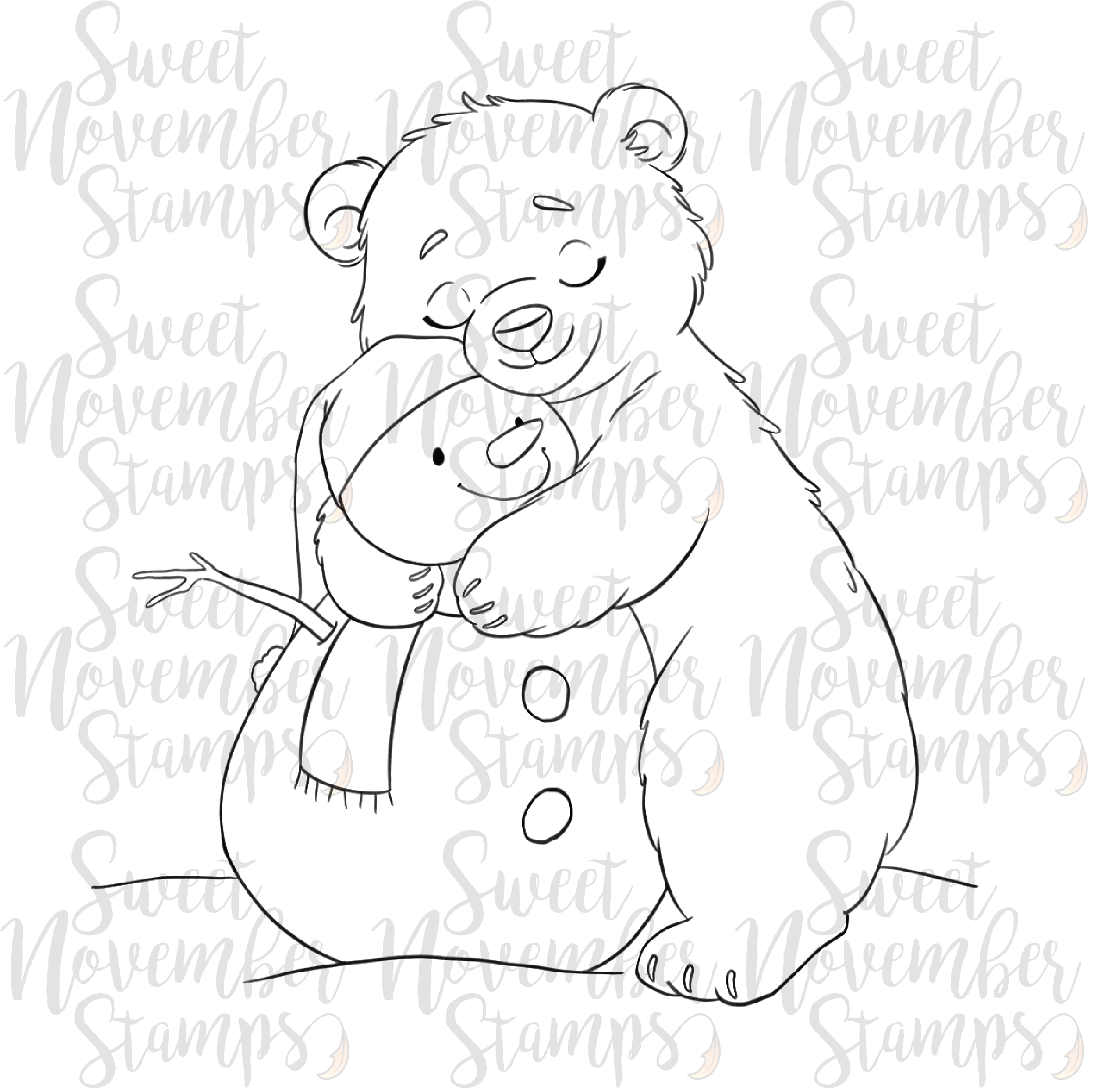 Digital Stamp - Frosty Hugs