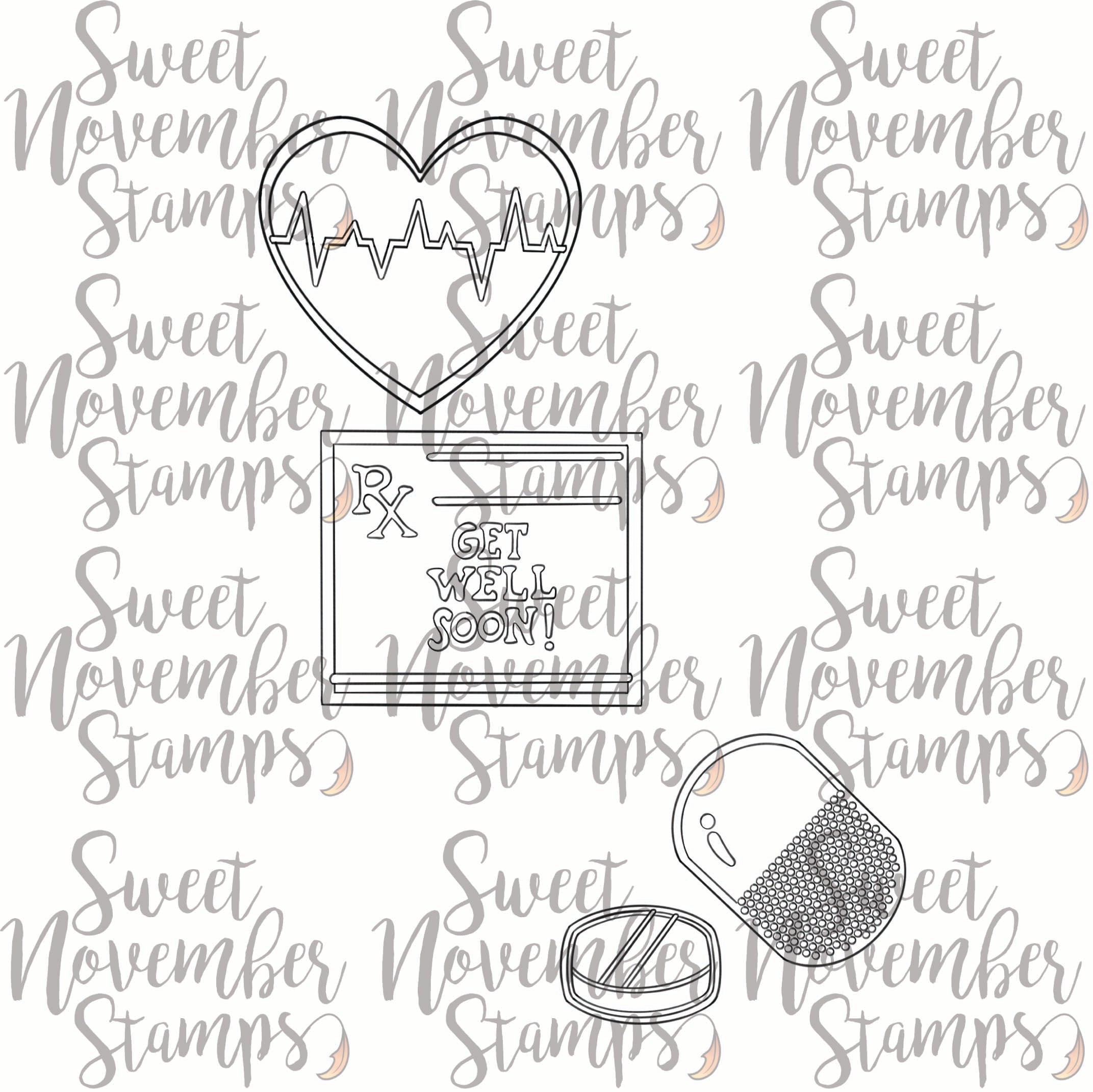 Digital Stamp - Get Well Cookies: Set 1