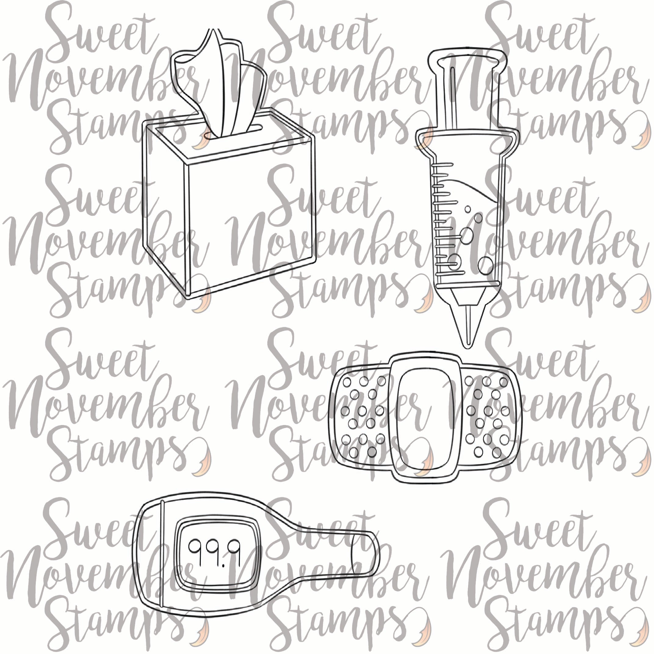 Digital Stamp - Get Well Cookies: Set 2