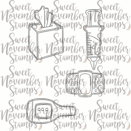 Digital Stamp - Get Well Cookies: Set 2
