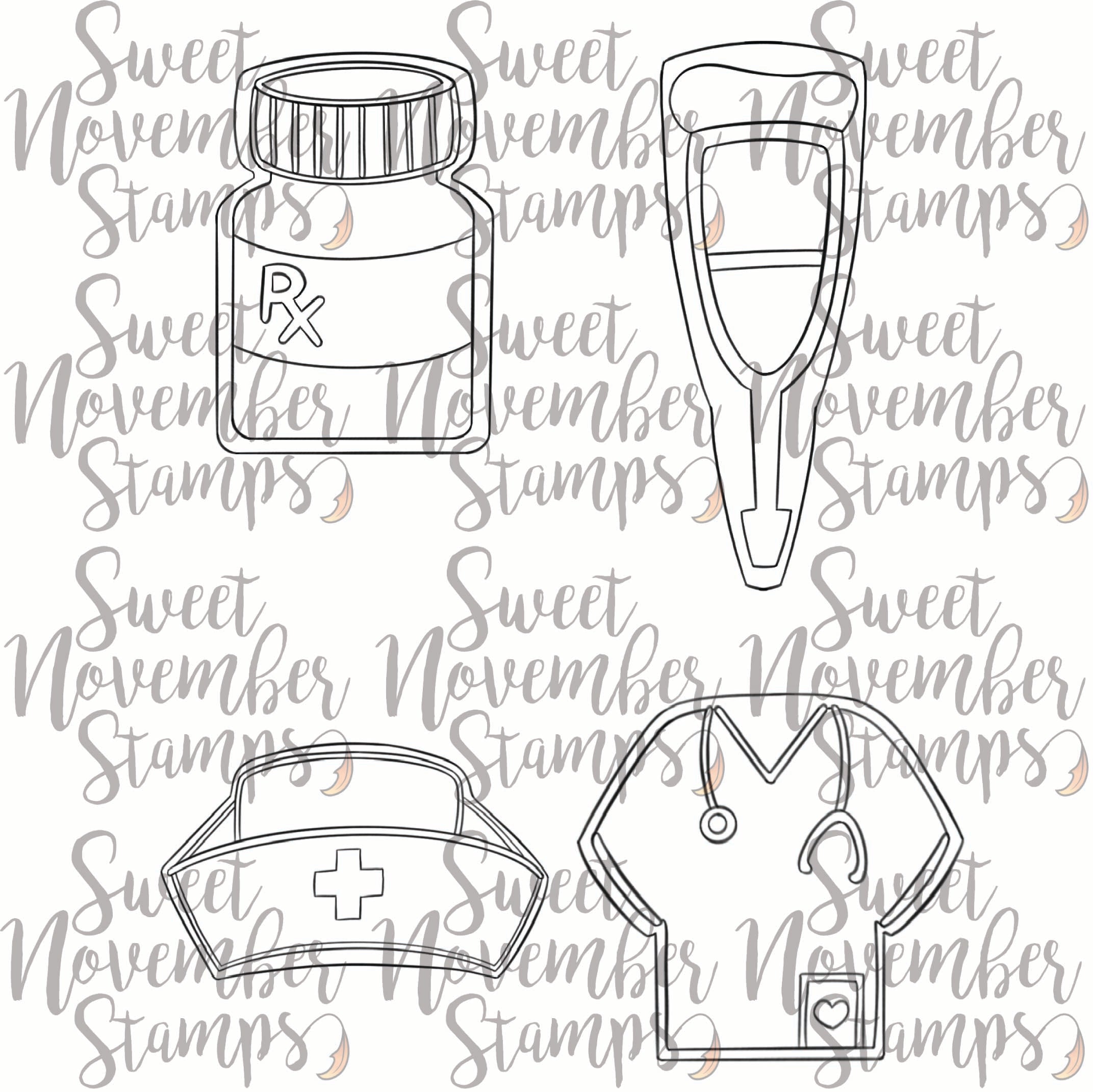 Digital Stamp - Get Well Cookies: Set 3