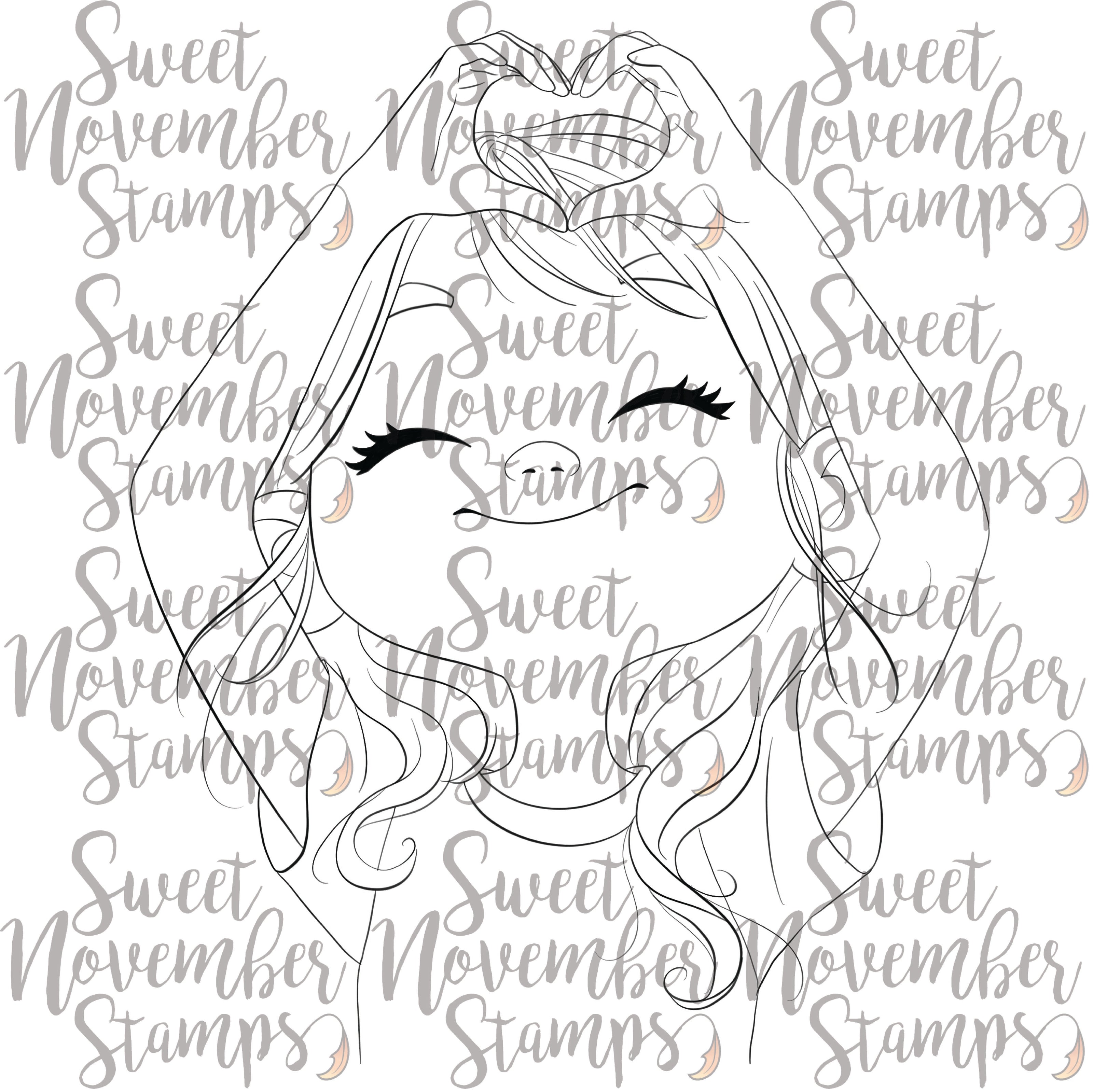 Digital Stamp - Give Me A Sign: I Heart You