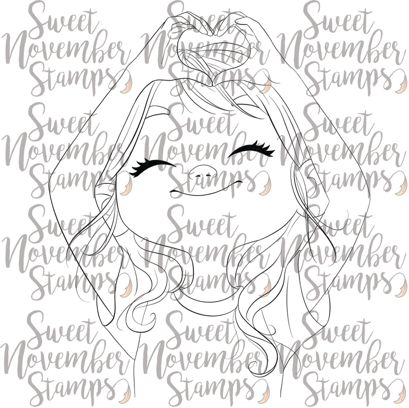 Digital Stamp - Give Me A Sign: I Heart You