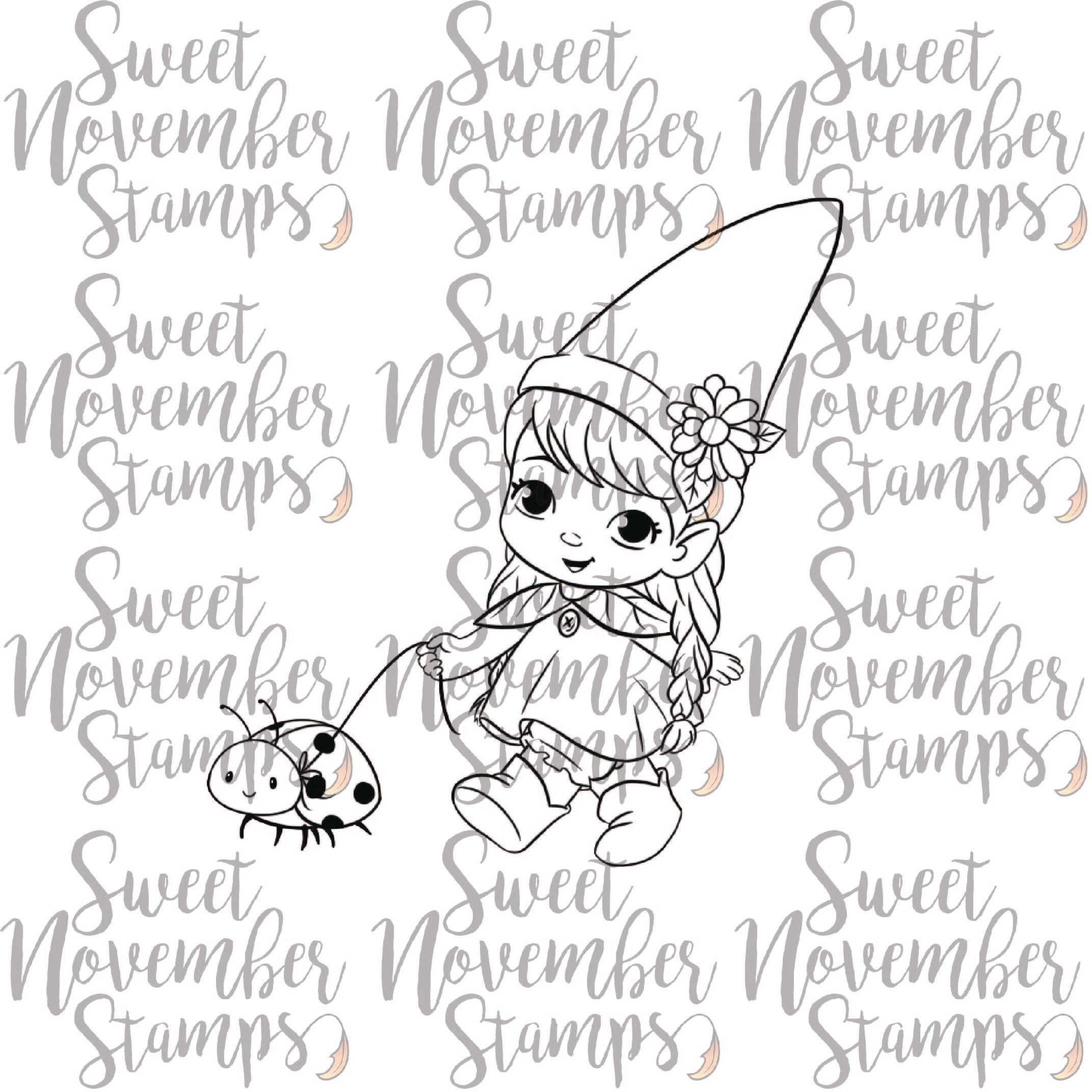 Digital Stamp - Li'l Gnomie: Gnaomi