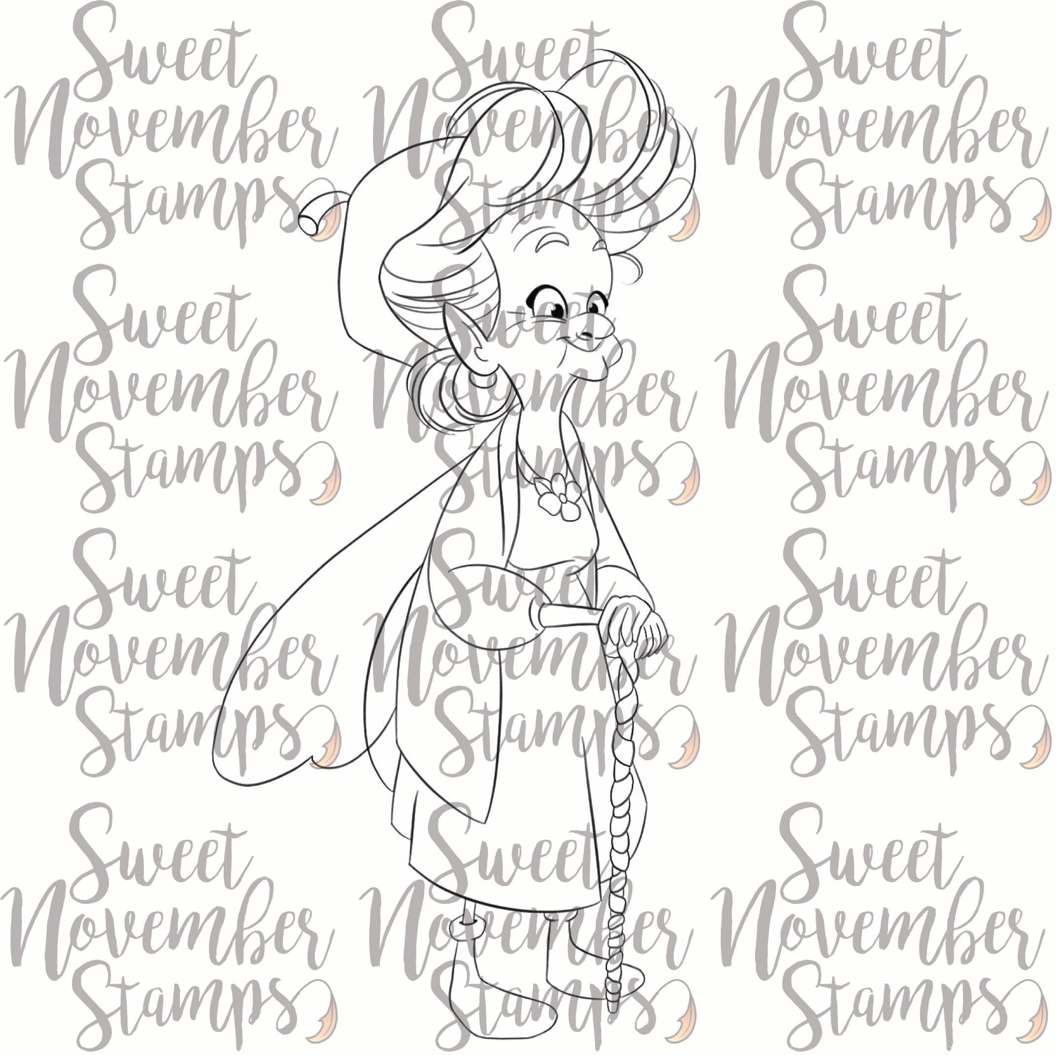 Digital Stamp - Granny Thistleblossom