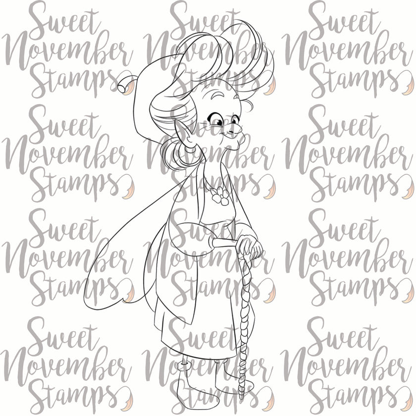 Digital Stamp - Granny Thistleblossom