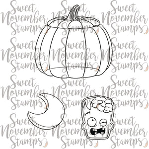 Digital Stamp - Halloween Cookies: Cookie Jar Set 5