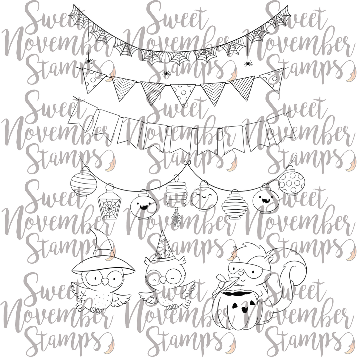Digital Stamp - Halloween Party: Bundle