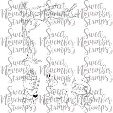 Digital Stamp - Halloween Party: Piñata