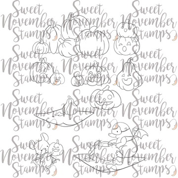Digital Stamp - Halloween Party: Pumpkin Carving