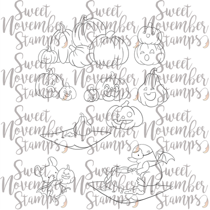 Digital Stamp - Halloween Party: Pumpkin Carving