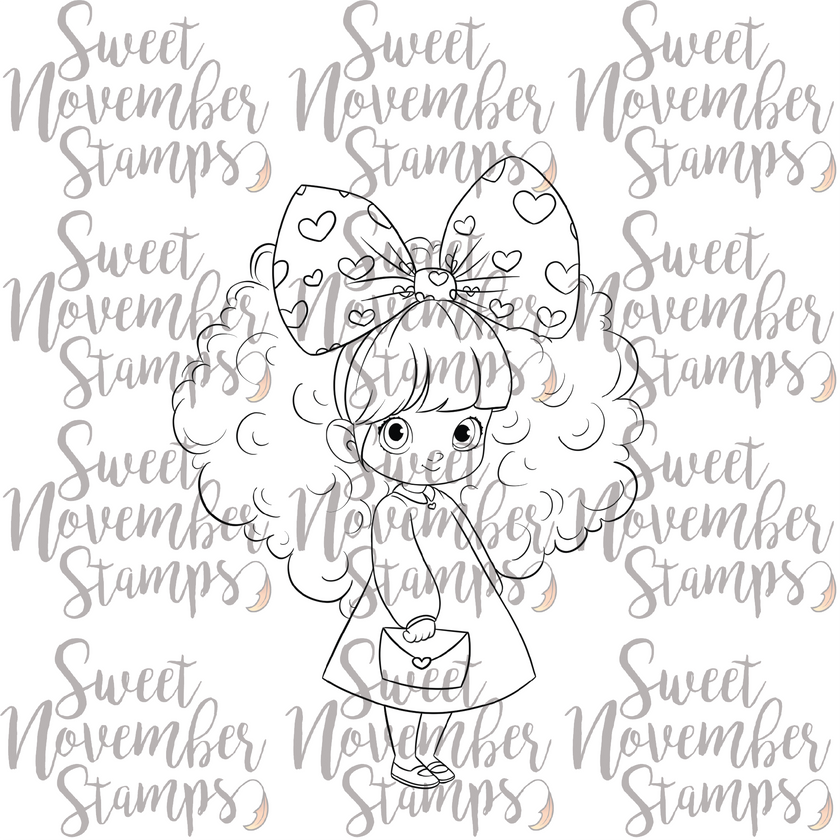 Digital Stamp - Hearts and Bows: Hannah Hearts