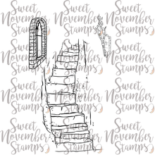 Load image into Gallery viewer, Digital Stamp - Background Builder: Haunted Staircase
