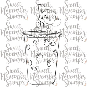 Digital Stamp - Iced Coffee Mouse