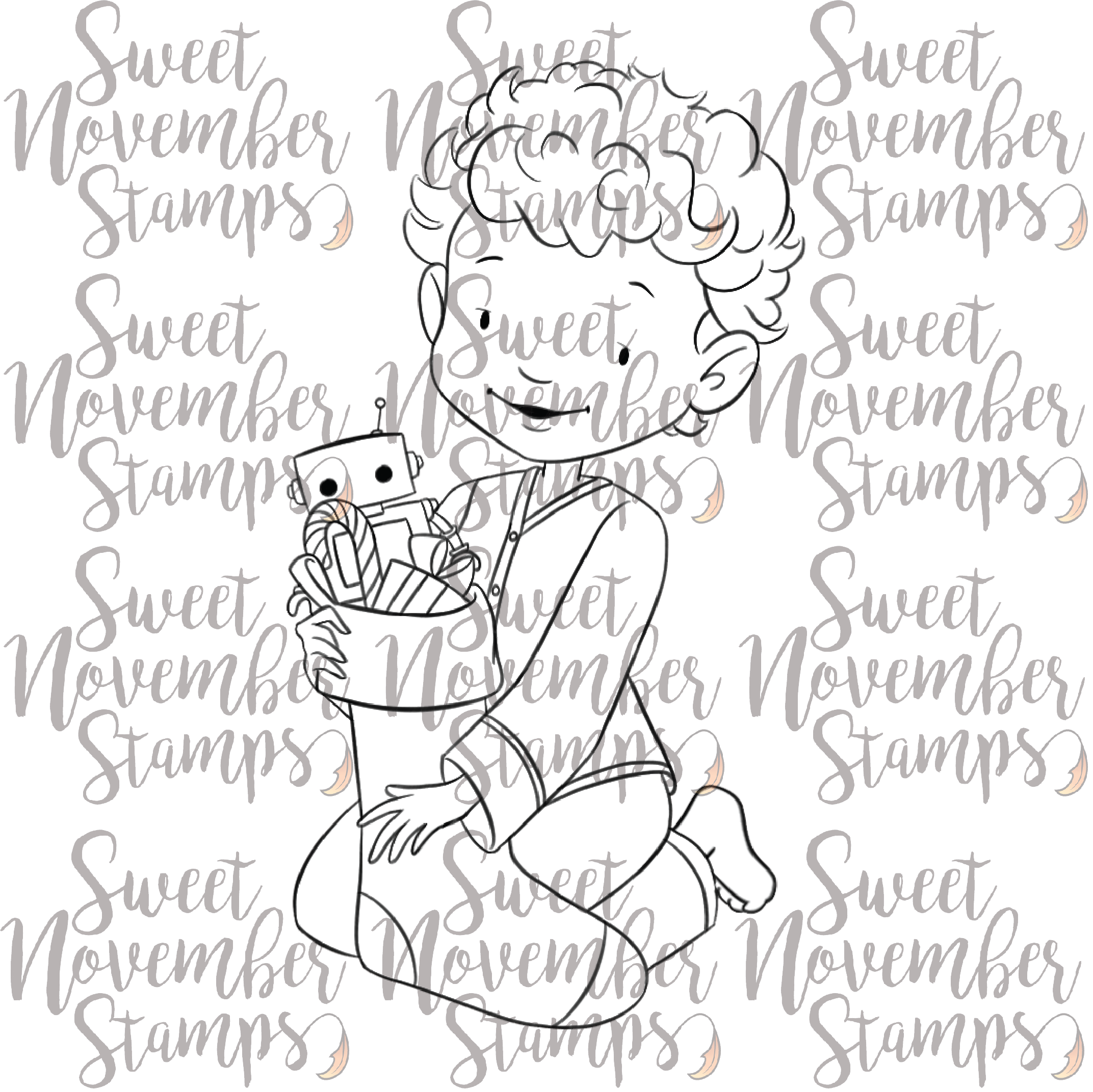 Digital Stamp - The Stockings Were Hung: James