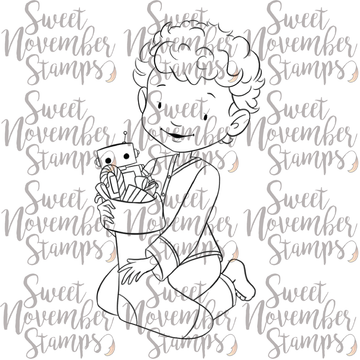 Digital Stamp - The Stockings Were Hung: James