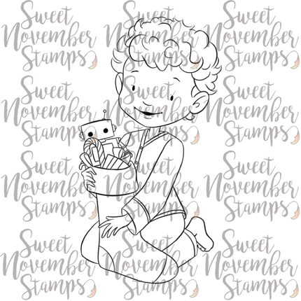 Digital Stamp - The Stockings Were Hung: James