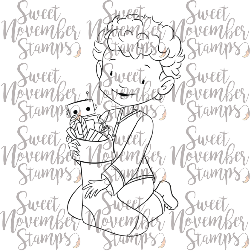 Digital Stamp - The Stockings Were Hung: James