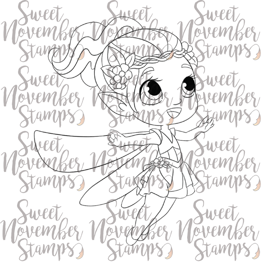 Digital Stamp - Flutter Fairy