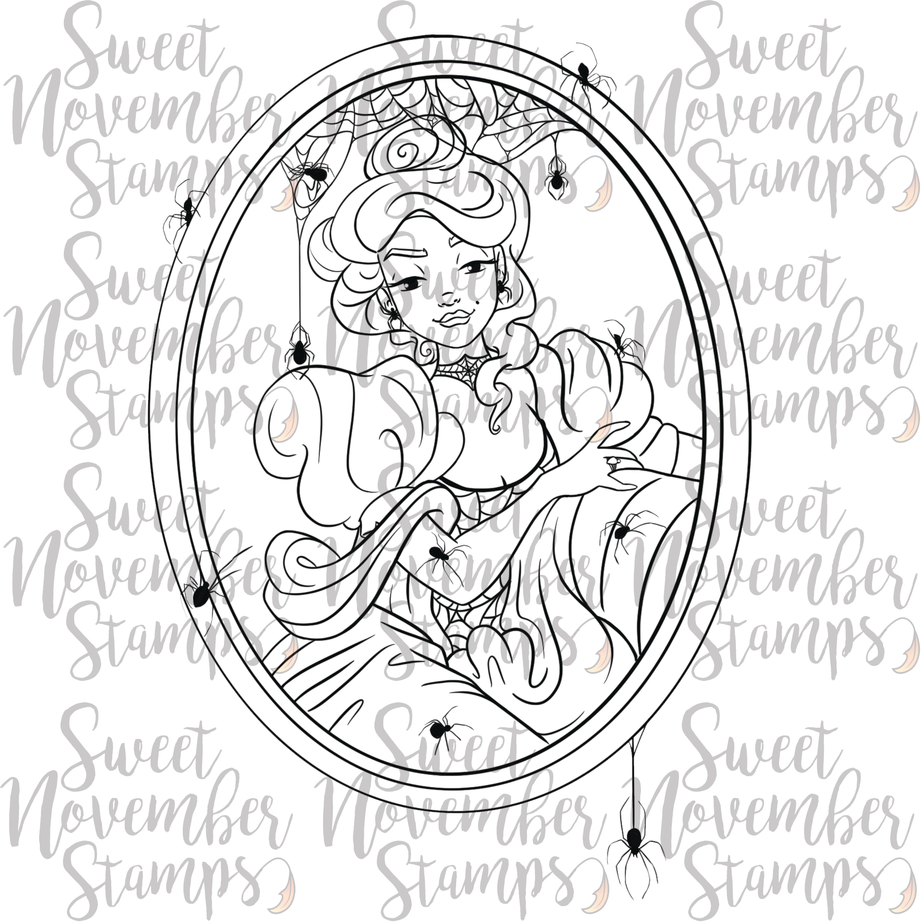 Digital Stamp - Haunted Manor Portraits: Lady Arachne St. Croix