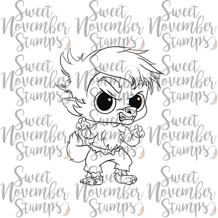 Digital Stamp - Li'l Wolfy Scary
