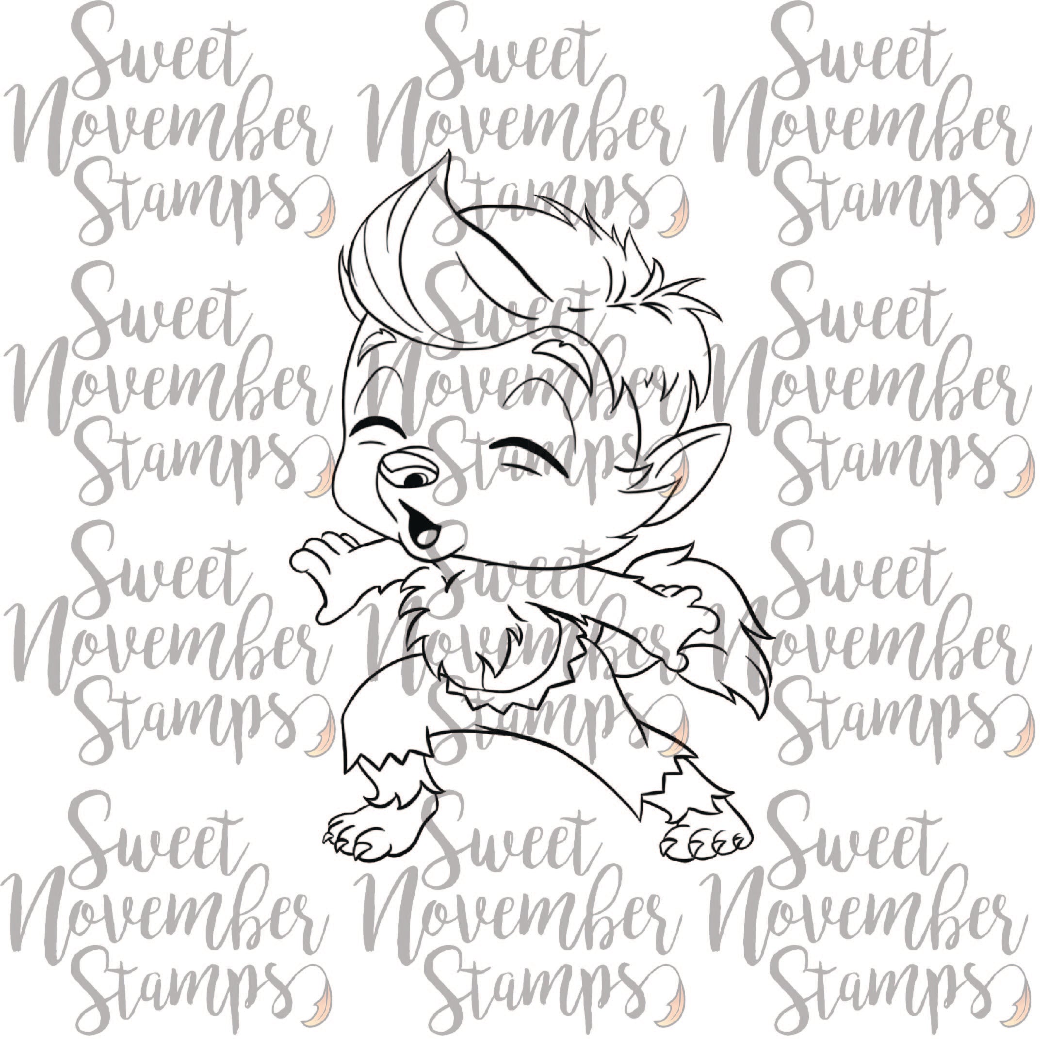 Digital Stamp - Li'l Wolfy Sweet