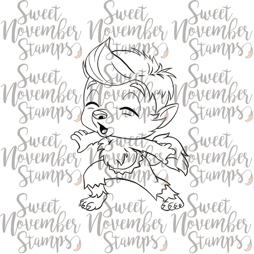 Digital Stamp - Li'l Wolfy Sweet