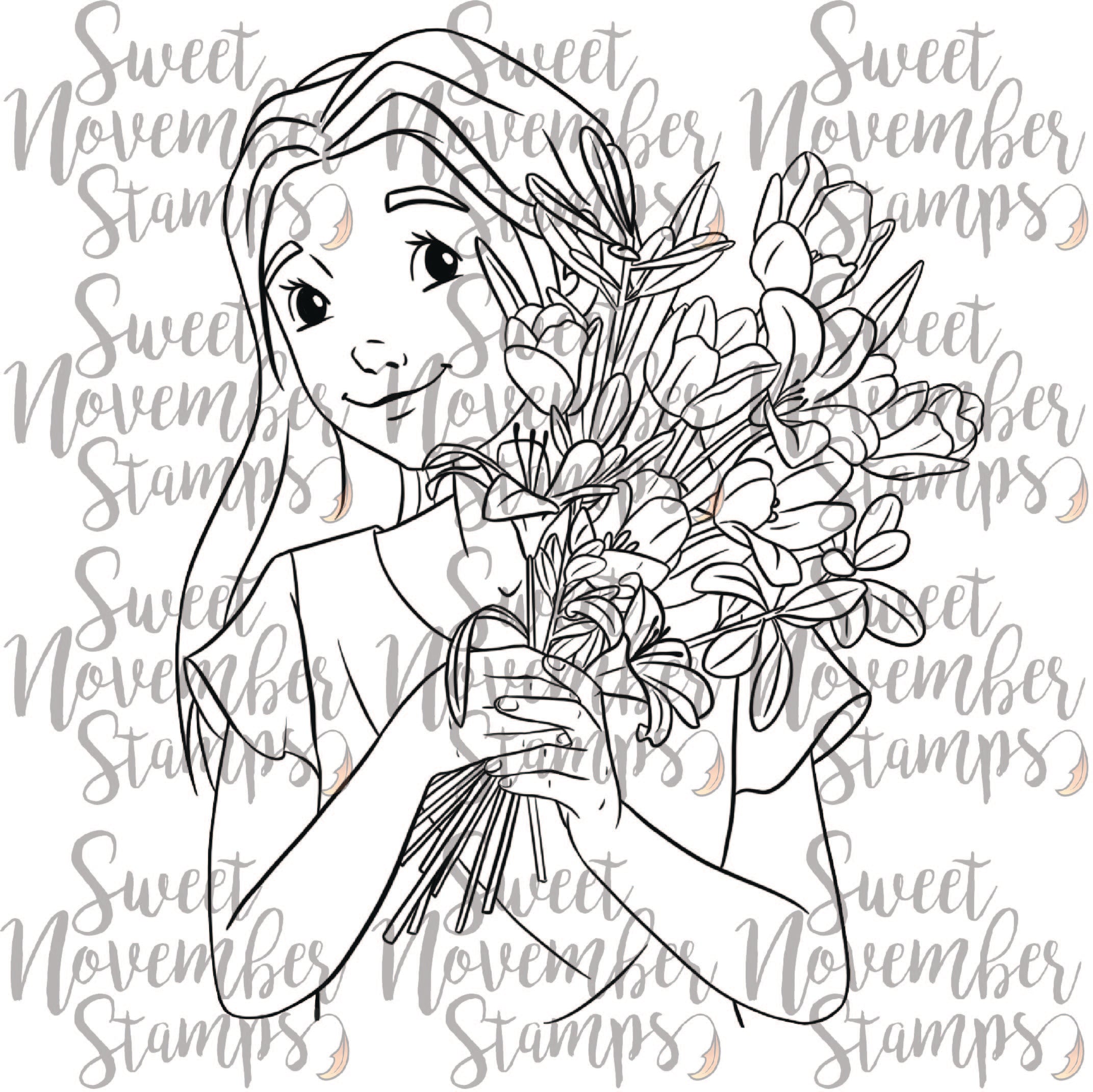 Digital Stamp - May Flowers: Lizzie