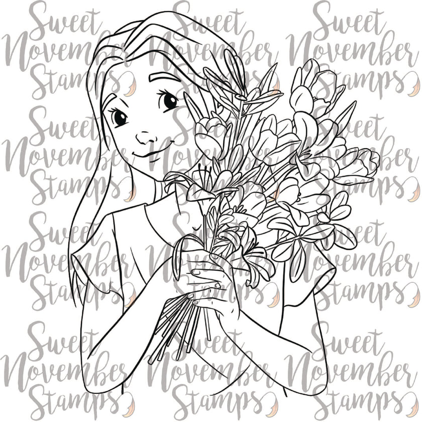 Digital Stamp - May Flowers: Lizzie