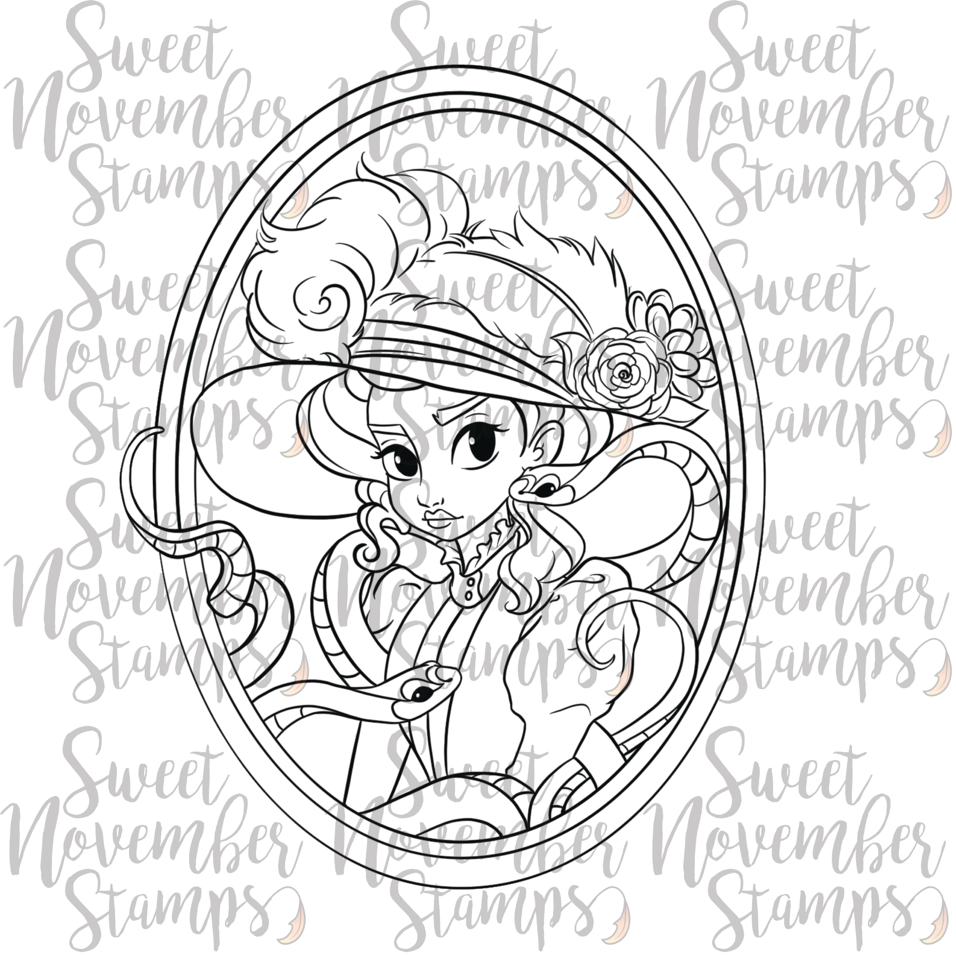 Digital Stamp - Haunted Manor Portraits: Marchioness Serpentina Veleno