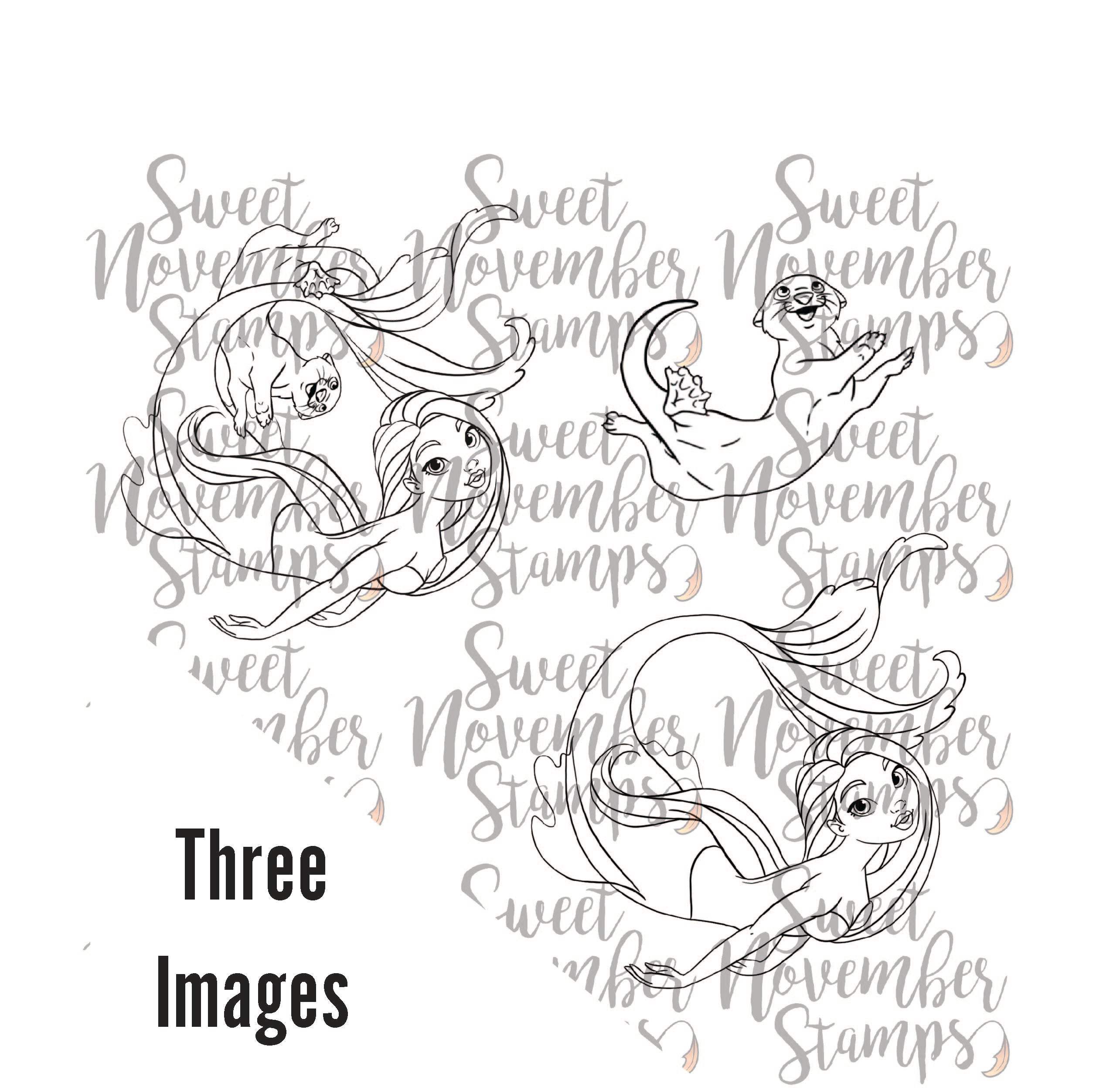 Digital Stamp - Mermazing Friends: Masha and Bruno