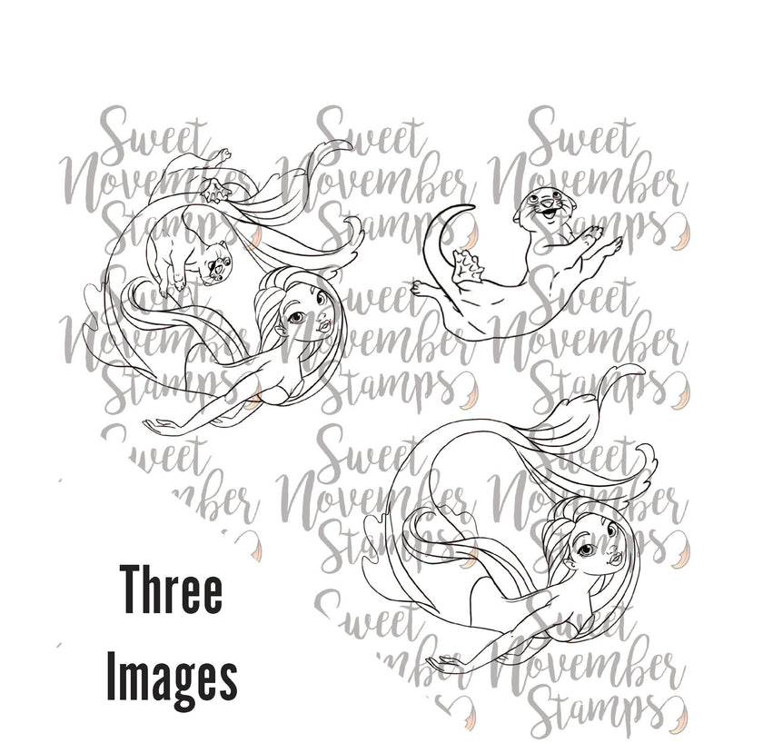 Digital Stamp - Mermazing Friends: Masha and Bruno