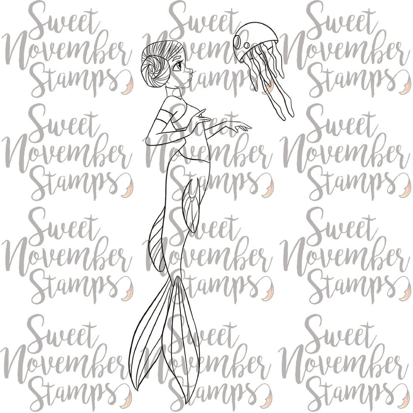 Digital Stamp - May the Fourth Leia and jelly droid