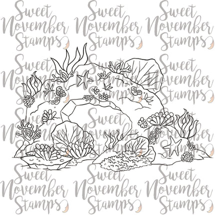 Digital Stamp - MerMay Progression Challenge 2025: Mermaid Reef