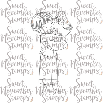 Digital Stamp - The Stockings Were Hung: Michael