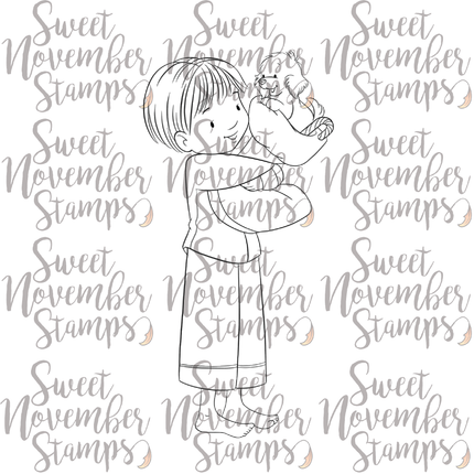 Digital Stamp - The Stockings Were Hung: Michael