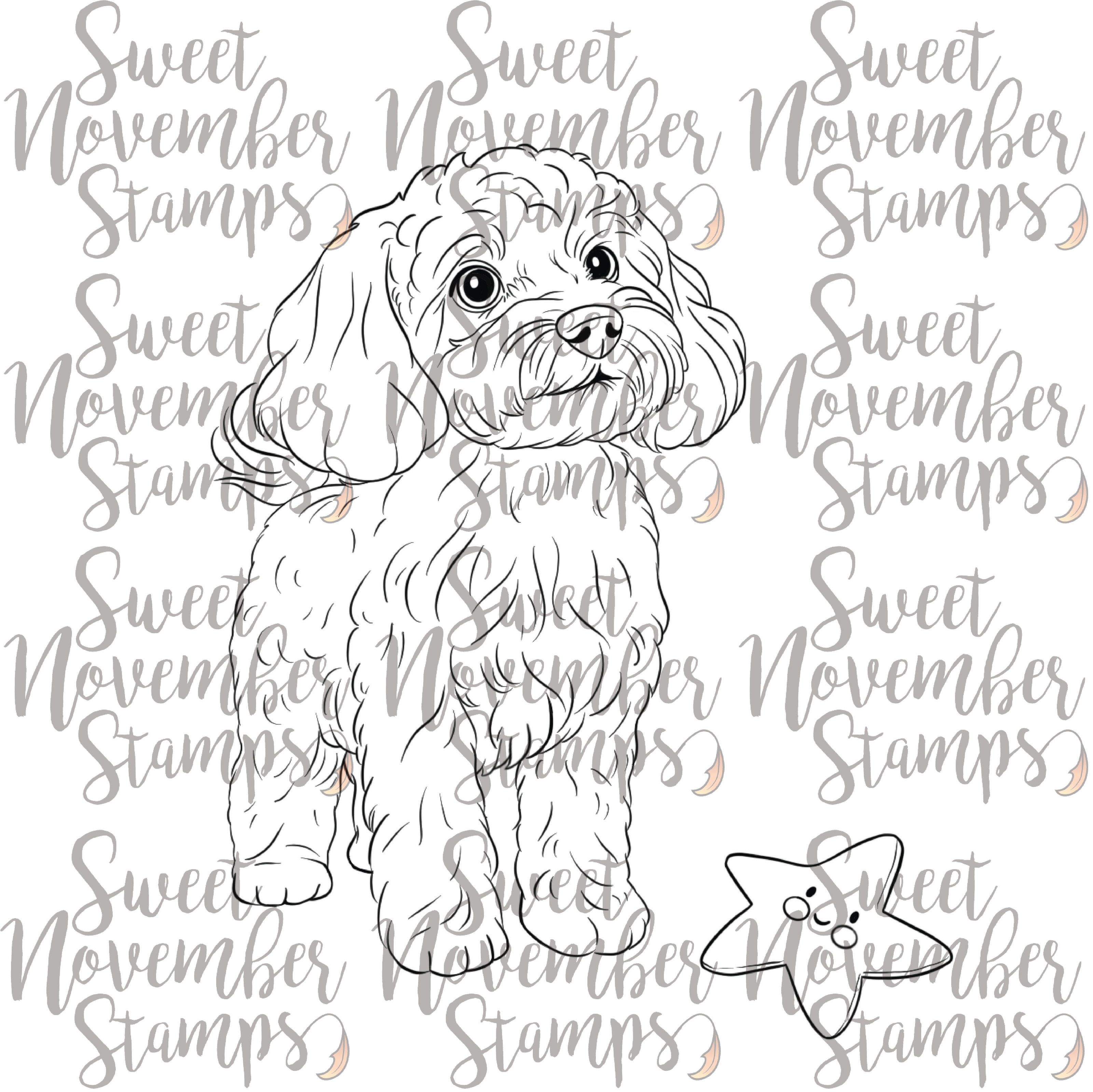 Digital Stamp - Dog Park 4: Minnie the Maltipoo