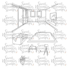 Load image into Gallery viewer, Digital Stamp - Modern Living Room
