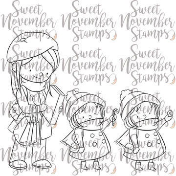 Digital Stamp - Season of Giving: Mother and Daughter