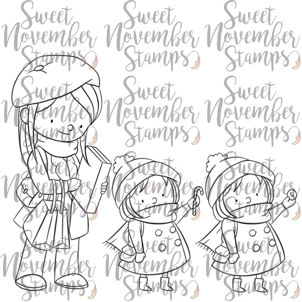 Digital Stamp - Season of Giving: Mother and Daughter