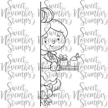 Digital Stamp - No Peeking: Mrs. Claus