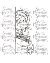 Load image into Gallery viewer, Digital Stamp - No Peeking: Santa
