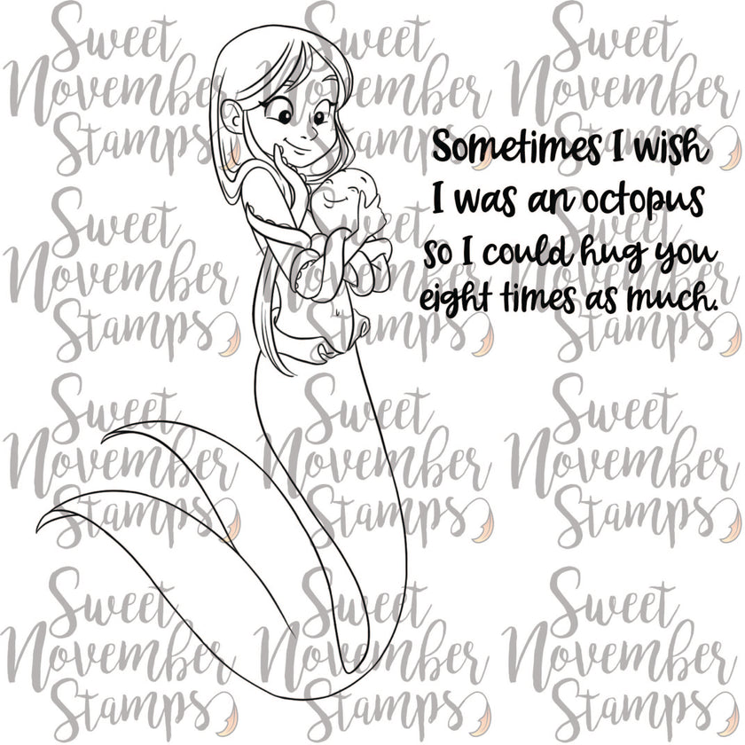 Digital Stamp - MerMay 24: Octopus Hugs