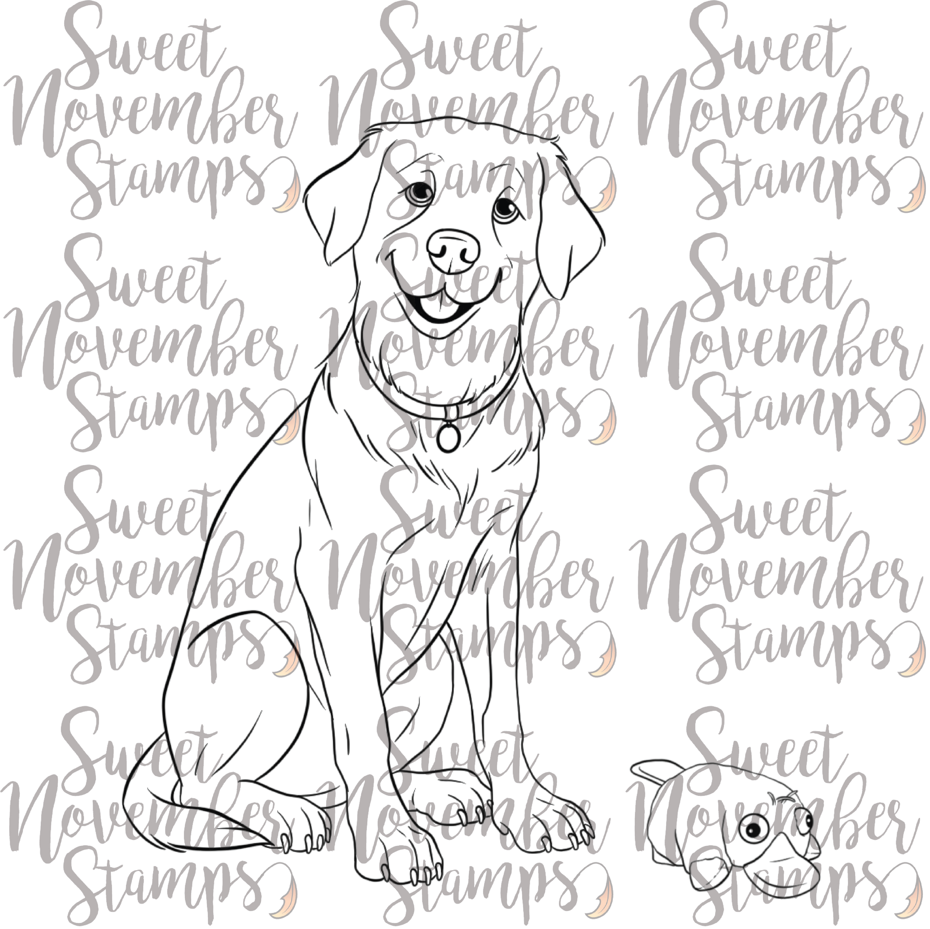 Digital Stamp - Dog Park 4: Ollie the Labrador