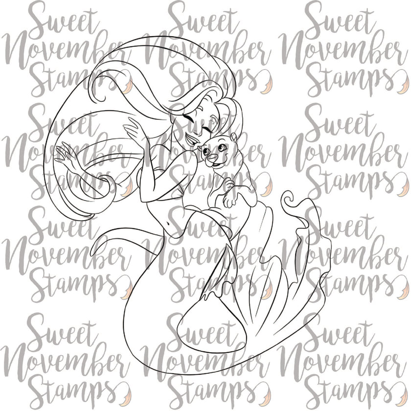 Digital Stamp - Love to Sea You: Otterly Fun